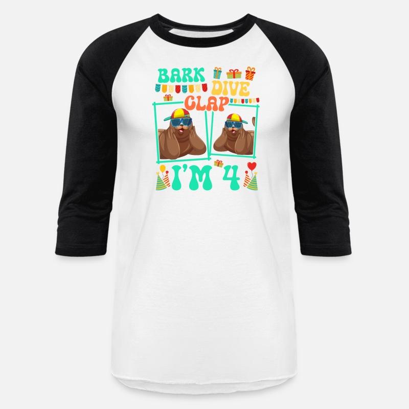 Bark Dive Clap I'm 4 Sea Lion Mammal Kid 4th