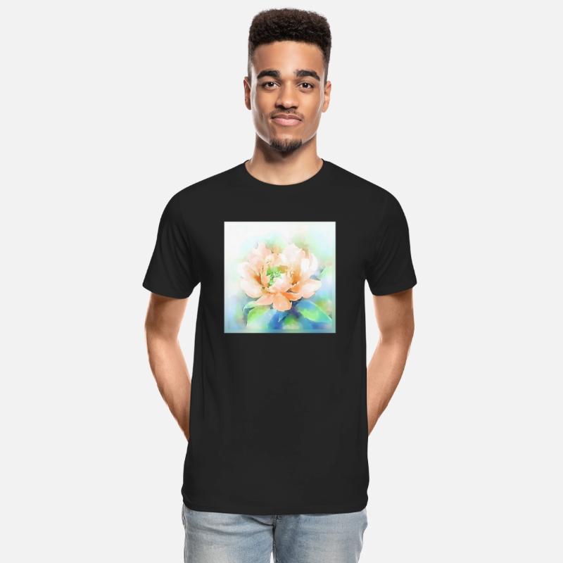 Beige peony flower digital watercolor painting