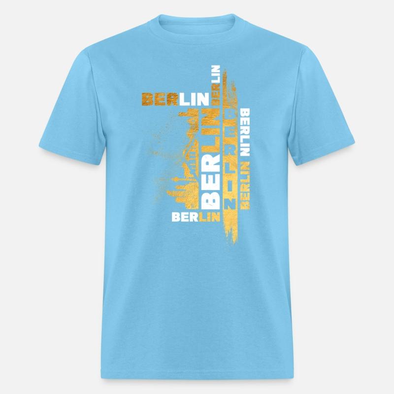 Berlin Germany German City Skyline Font Gold