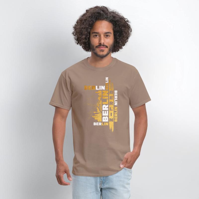 Berlin Germany German City Skyline Font Gold