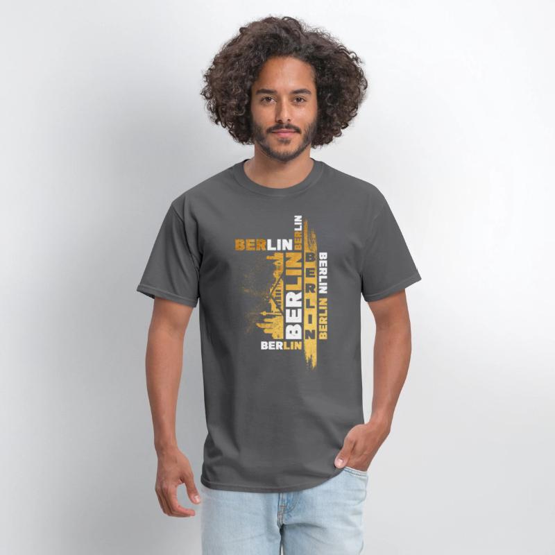 Berlin Germany German City Skyline Font Gold