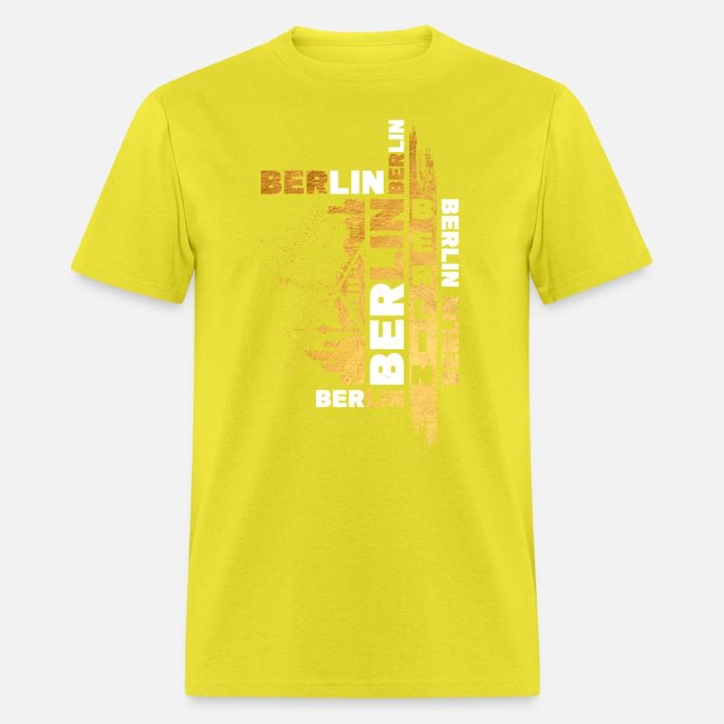 Berlin Germany German City Skyline Font Gold