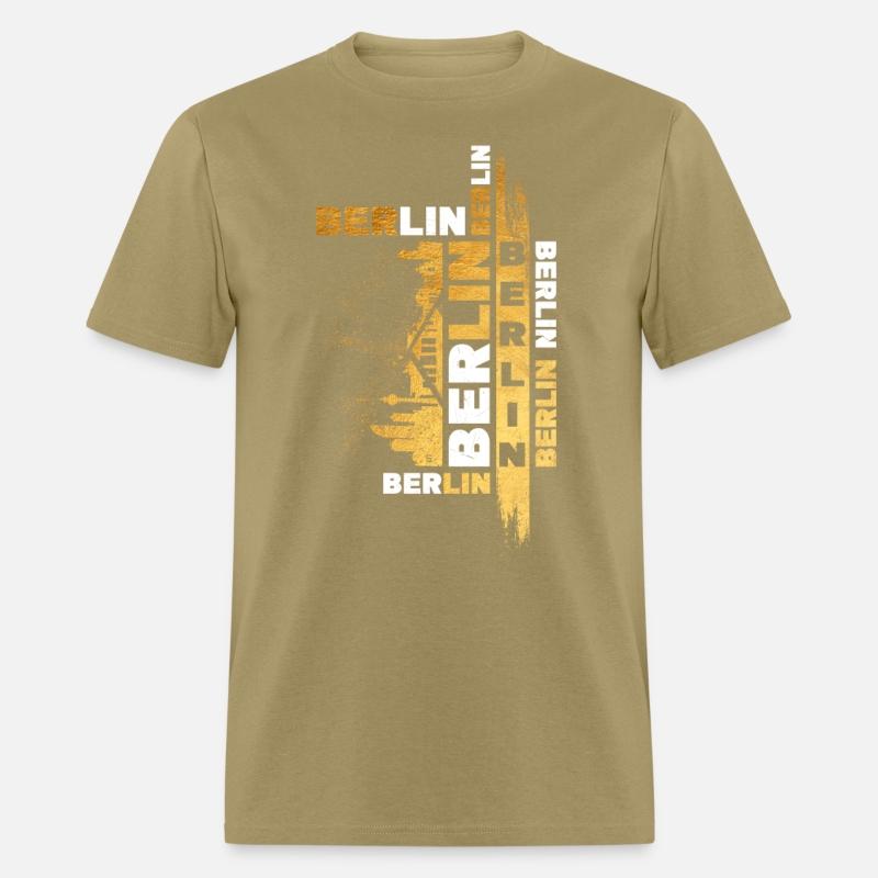 Berlin Germany German City Skyline Font Gold