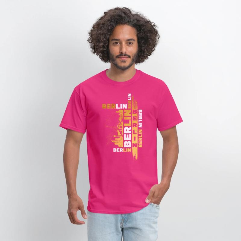 Berlin Germany German City Skyline Font Gold