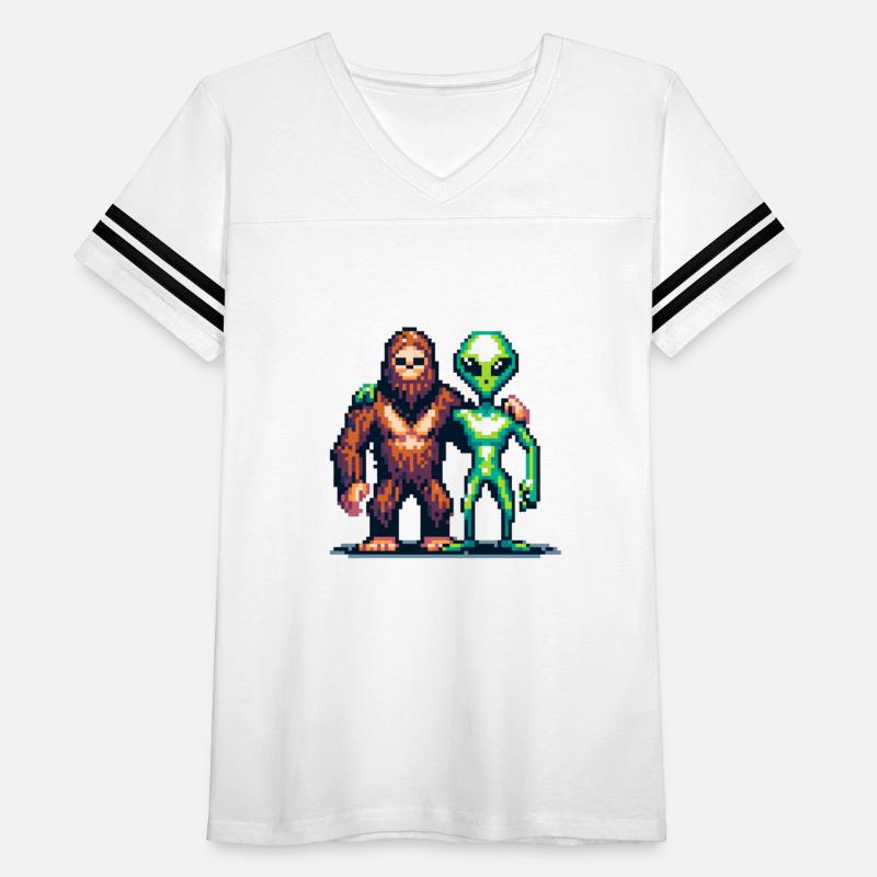 Bigfoot and Alien Friends Pixel Art