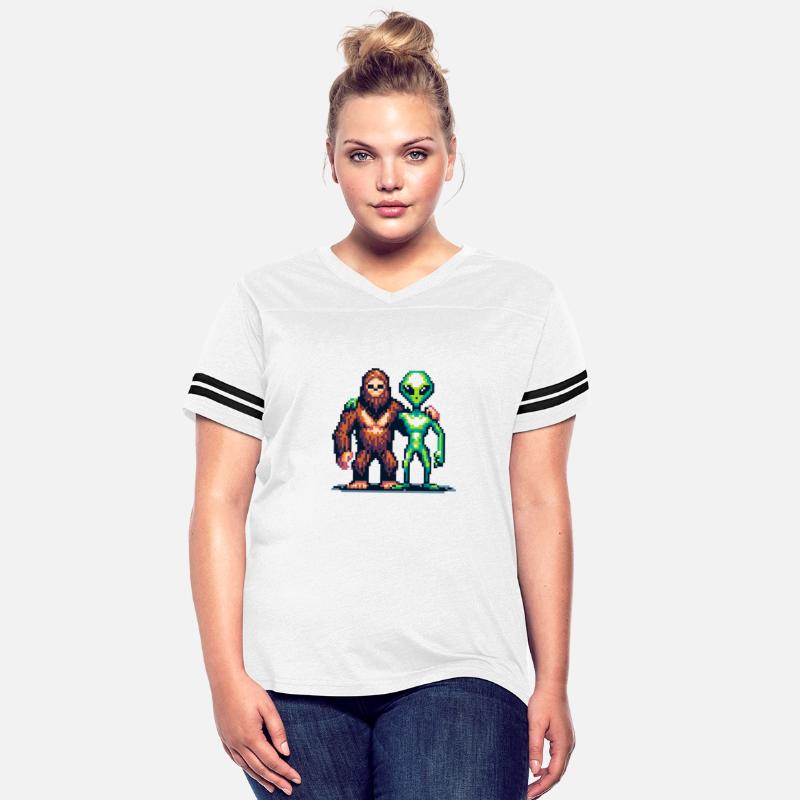 Bigfoot and Alien Friends Pixel Art