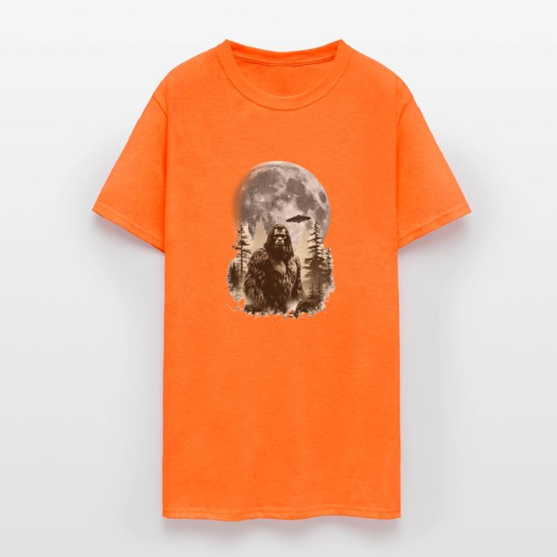 Bigfoot Night Stroll Full Moon Saucer Sasquatch