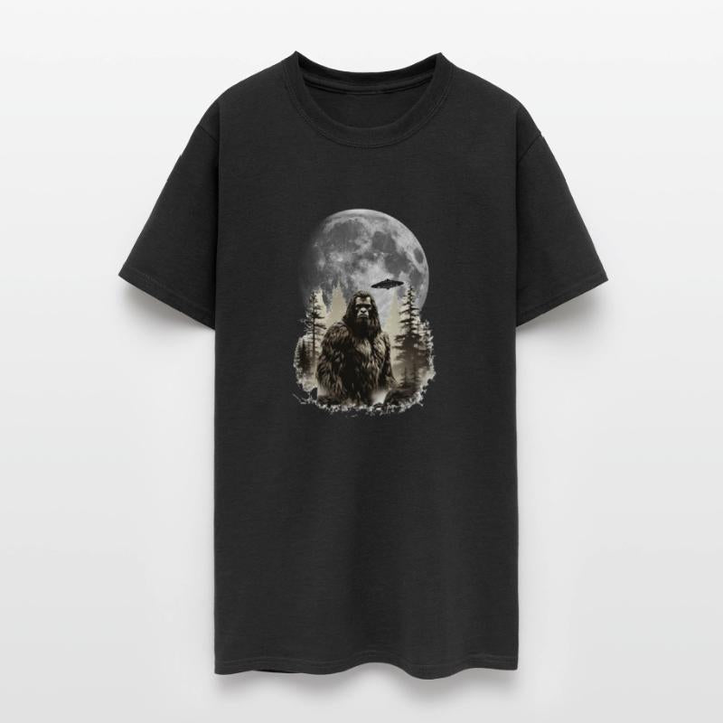 Bigfoot Night Stroll Full Moon Saucer Sasquatch