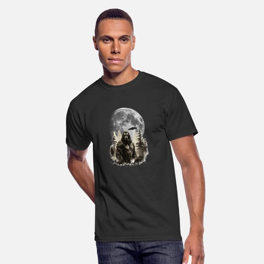 Bigfoot Night Stroll Full Moon Saucer Sasquatch