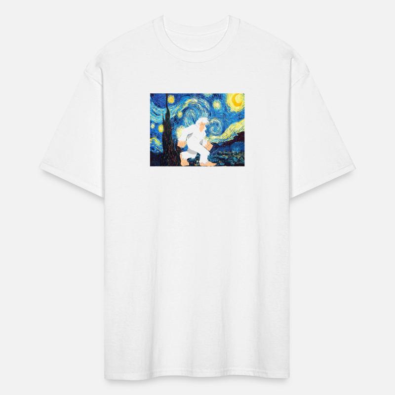 Bigfoot Sasquatch Starry Night Monster van gogh