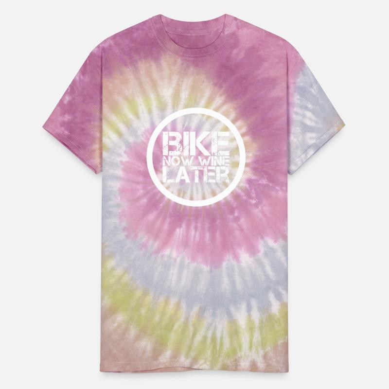BIKE NOW WINE LATER Bicycle MTB wine cool shirt