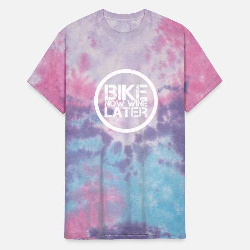 BIKE NOW WINE LATER Bicycle MTB wine cool shirt