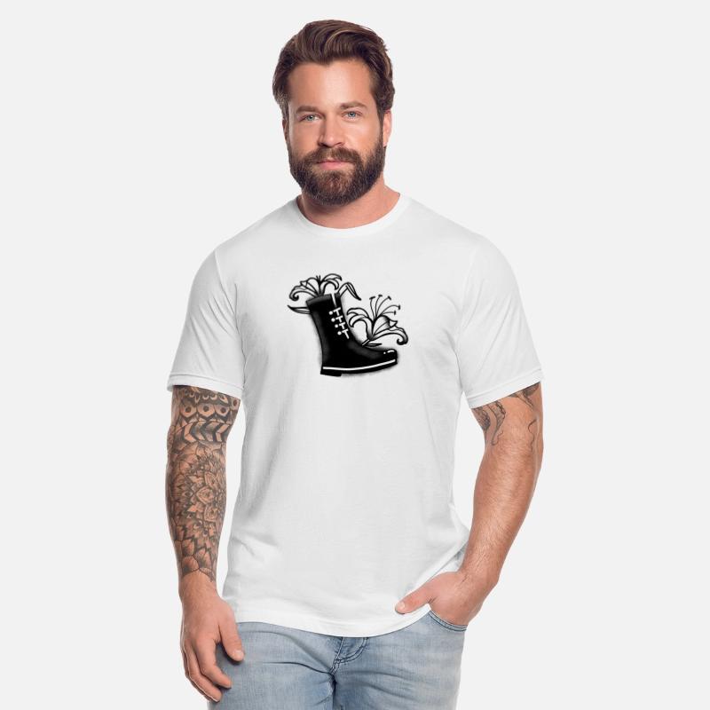 Black Boot with lillys Flowers