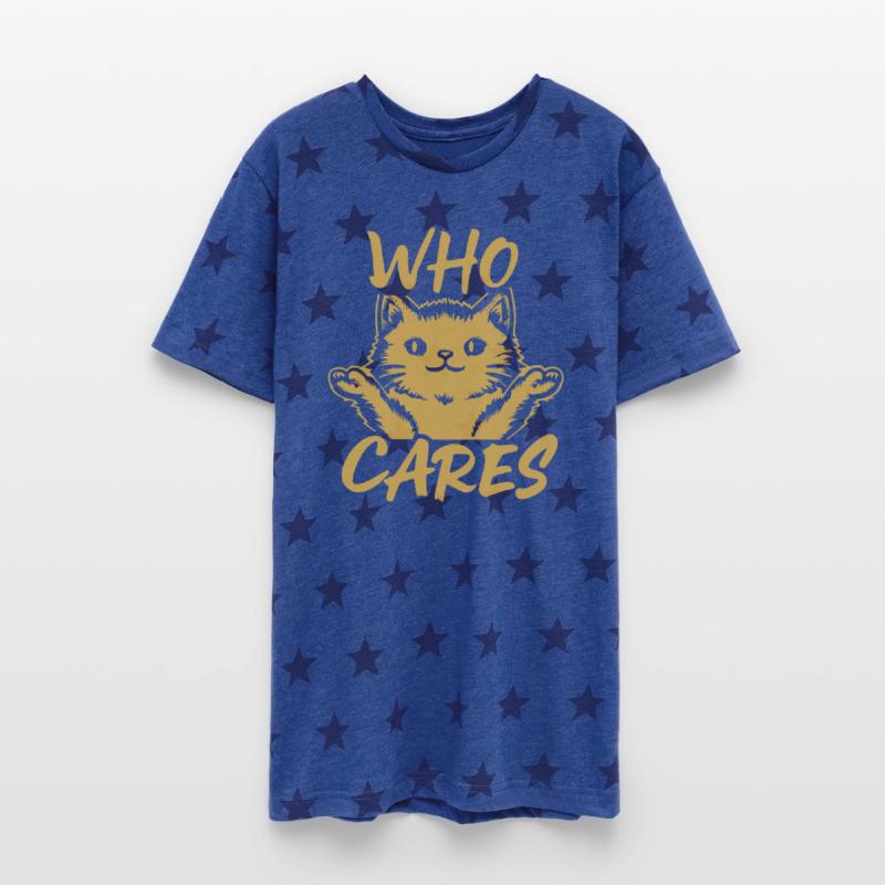 Cat Shrugging with text Who Cares