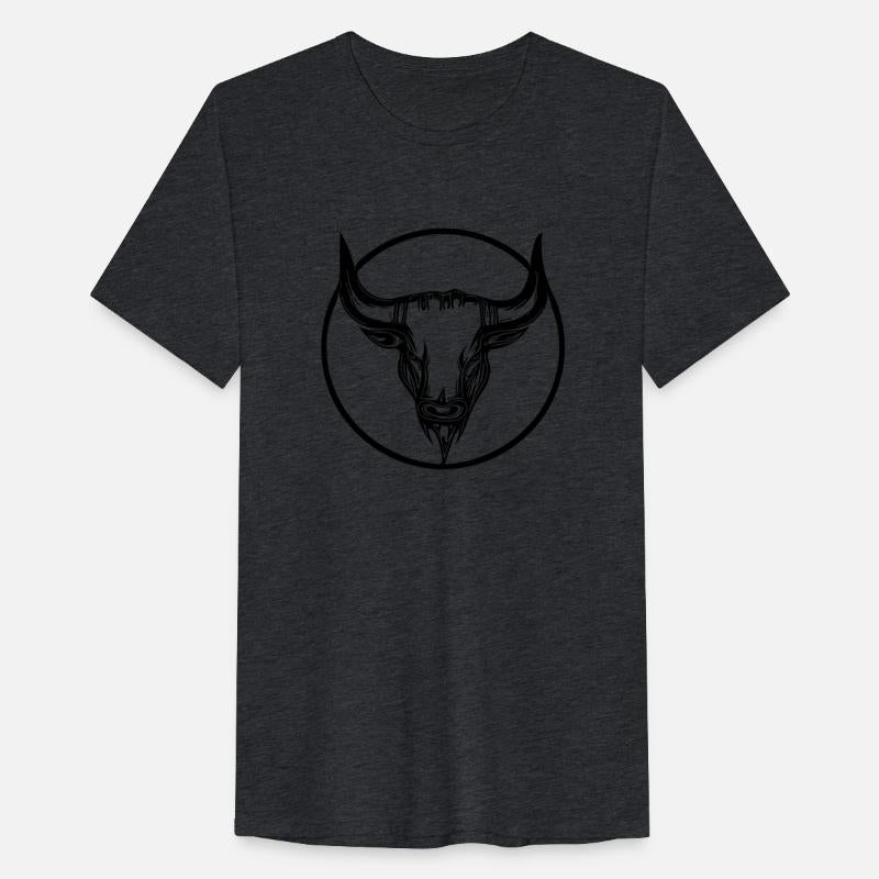 Cattle Grill Logo Head Tattoo Style In A Circle