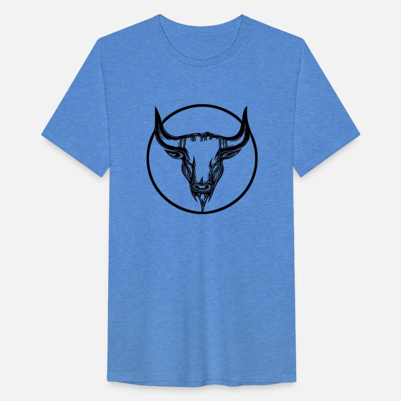 Cattle Grill Logo Head Tattoo Style In A Circle