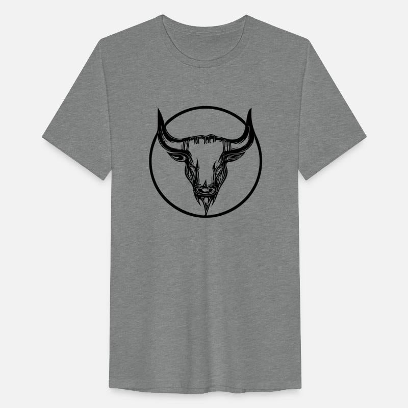 Cattle Grill Logo Head Tattoo Style In A Circle