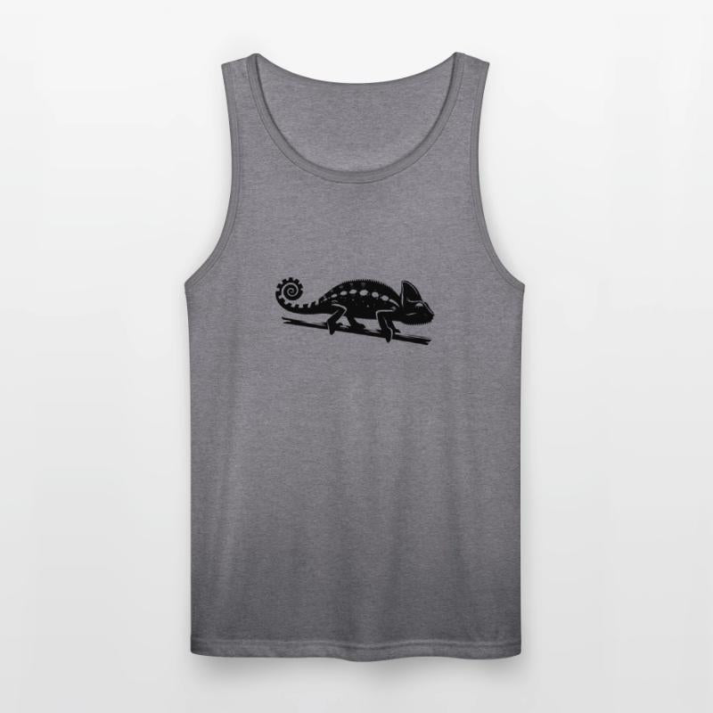 Chameleon Drawing In Ink Style