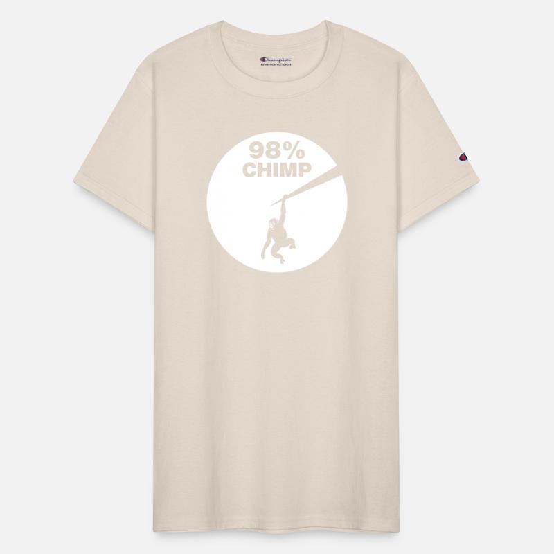 Chimps and humans share about 98 percent