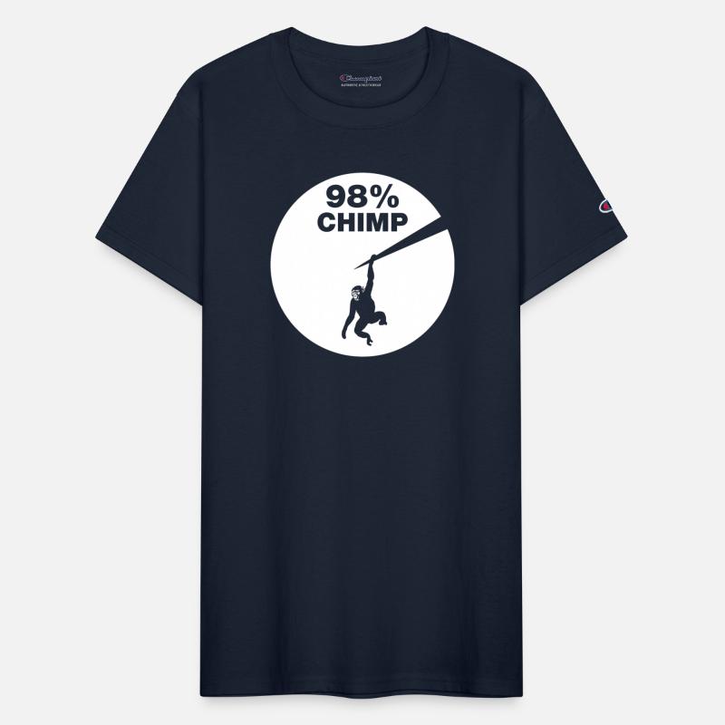 Chimps and humans share about 98 percent