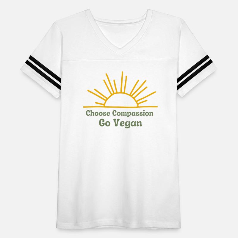 "Choose Compassion Go Vegan" | Gold & Green Design