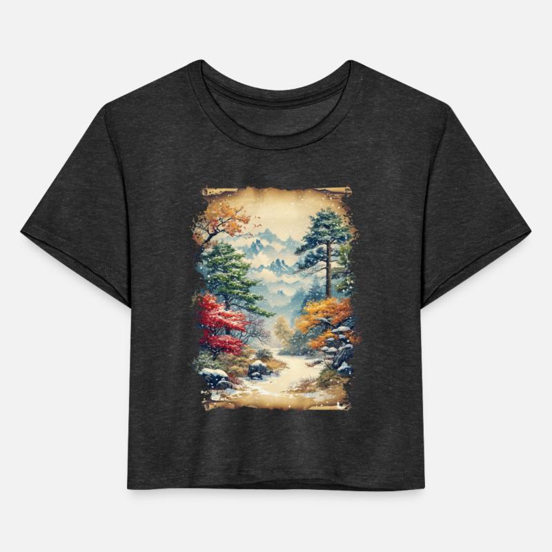 Classic Scenery Papyrus Scroll Seasons Japanese