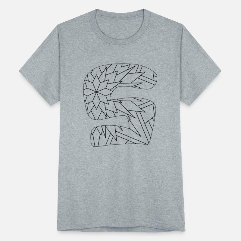 Color the mandala letter S and paint it yourself