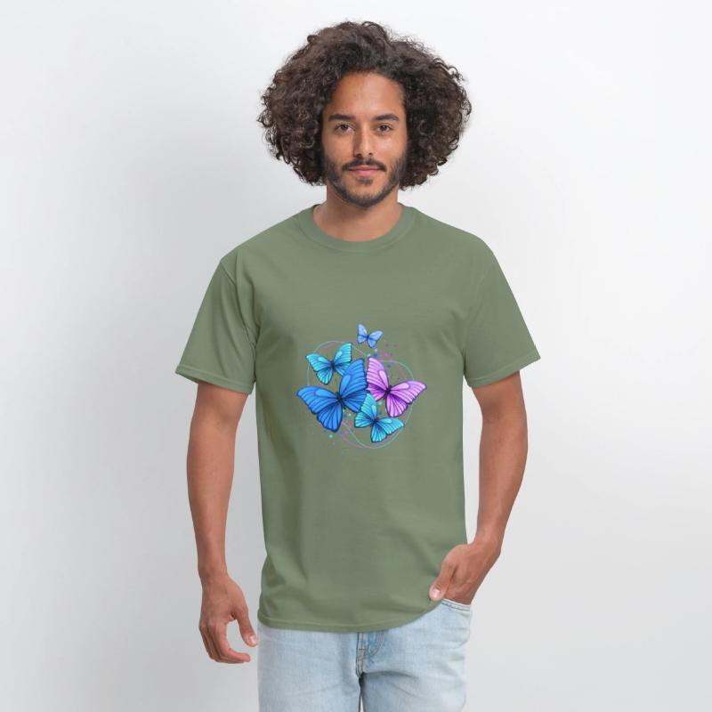 Colorful Butterflies Unisex Jersey Short Tee