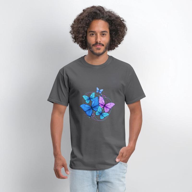 Colorful Butterflies Unisex Jersey Short Tee