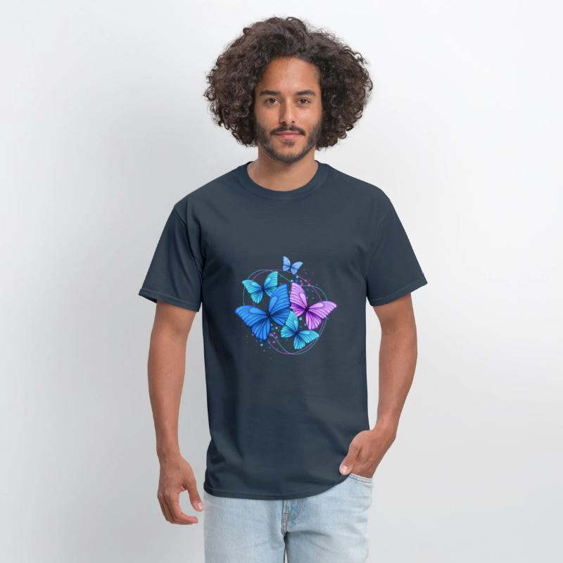 Colorful Butterflies Unisex Jersey Short Tee