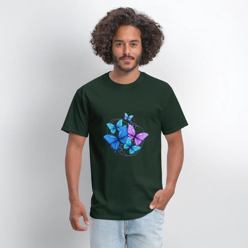 Colorful Butterflies Unisex Jersey Short Tee