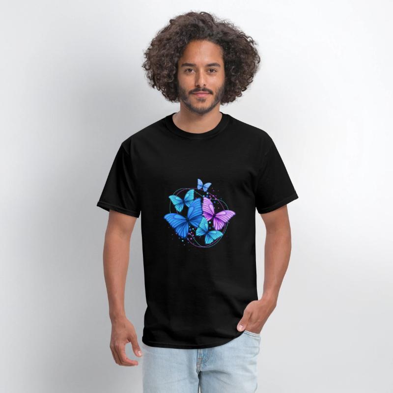 Colorful Butterflies Unisex Jersey Short Tee