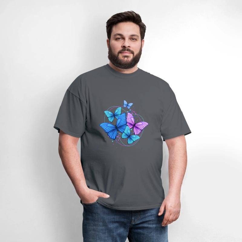 Colorful Butterflies Unisex Jersey Short Tee