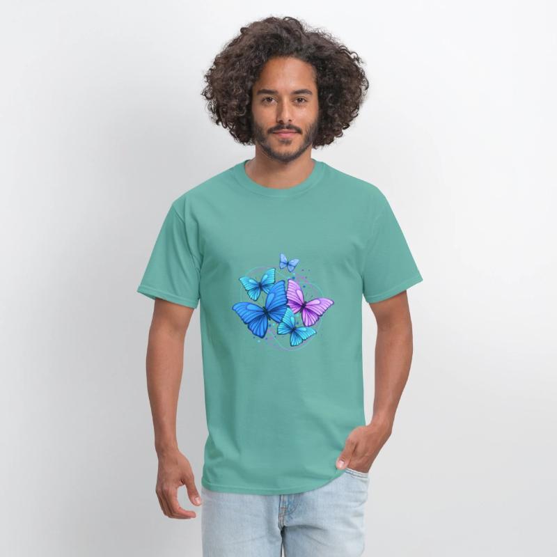 Colorful Butterflies Unisex Jersey Short Tee