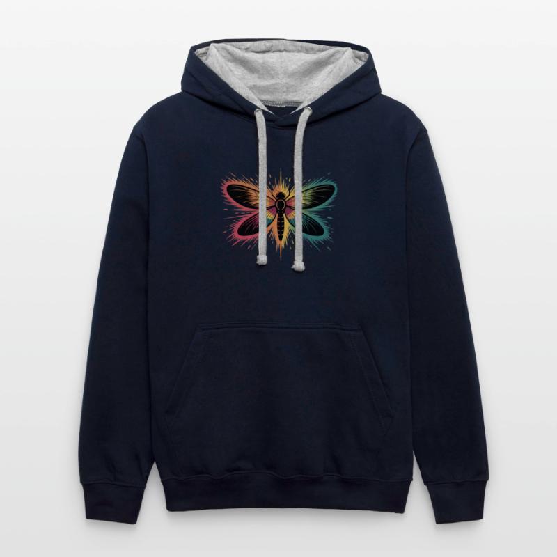 Colorful Dragonfly With Color Explosion