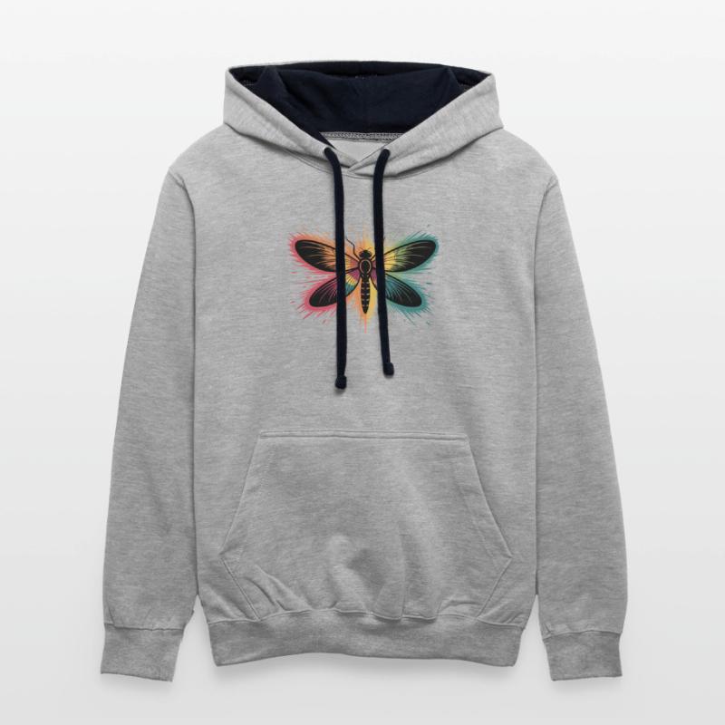 Colorful Dragonfly With Color Explosion