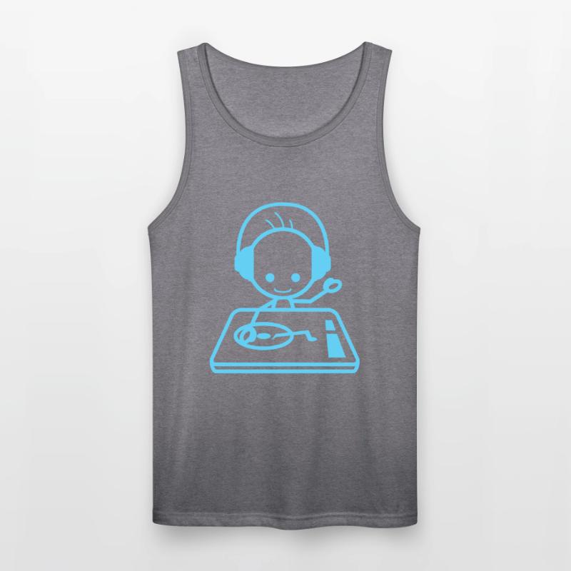 Cool Happy DJ Guy Mixing Console Music Party Man