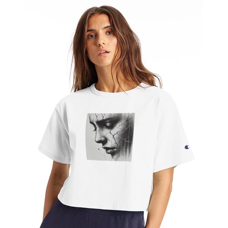 Cracked Portrait – Emotional Black & White Art