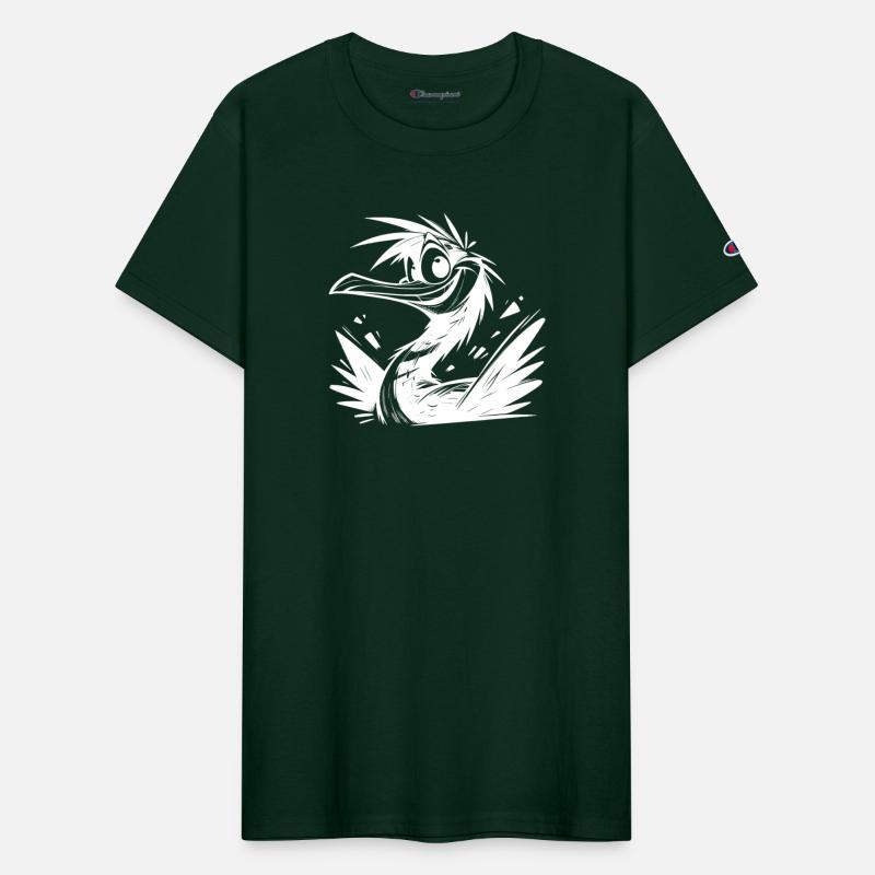 Cute Cormoran Bathing Day Pencil Sketch