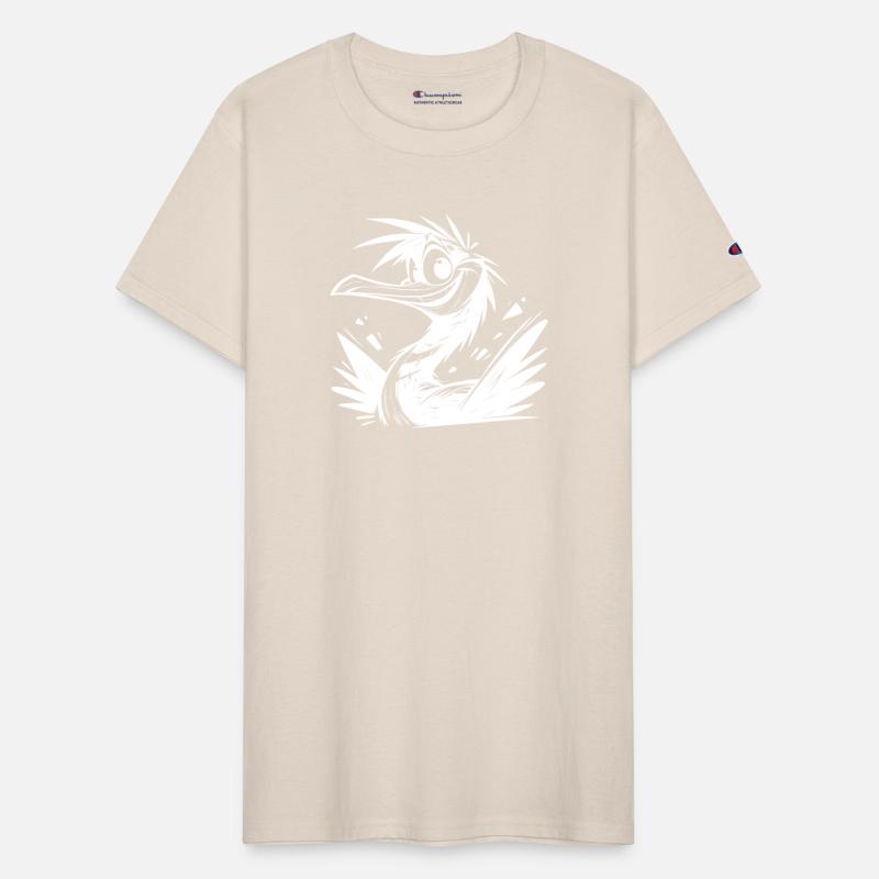 Cute Cormoran Bathing Day Pencil Sketch