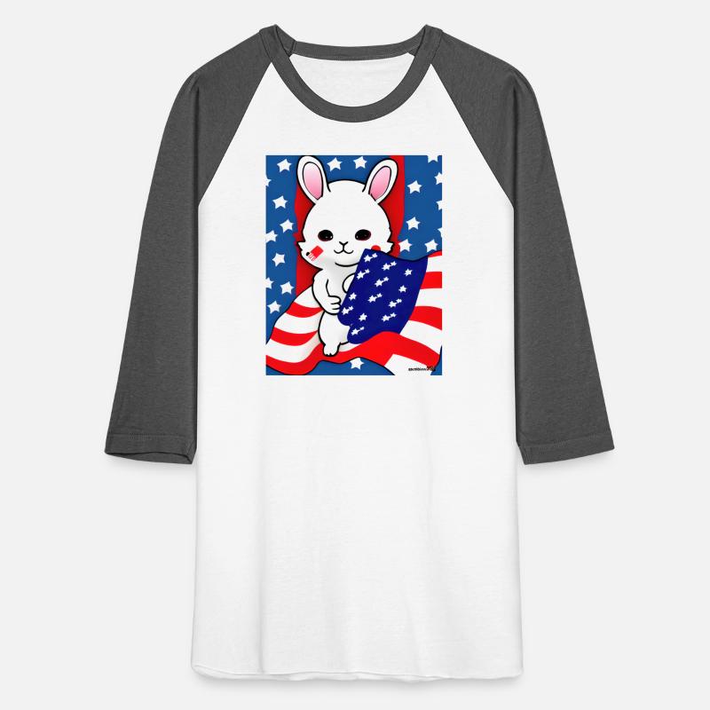 Cute Easter Bunny with American Flag
