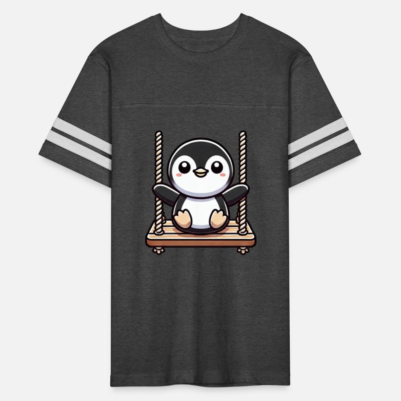 Cute penguin swing cartoon playground