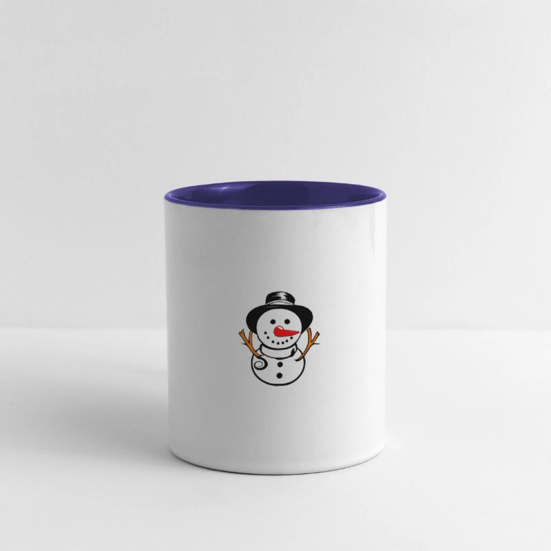 Cute Snowman With Carrot Nose And Hat