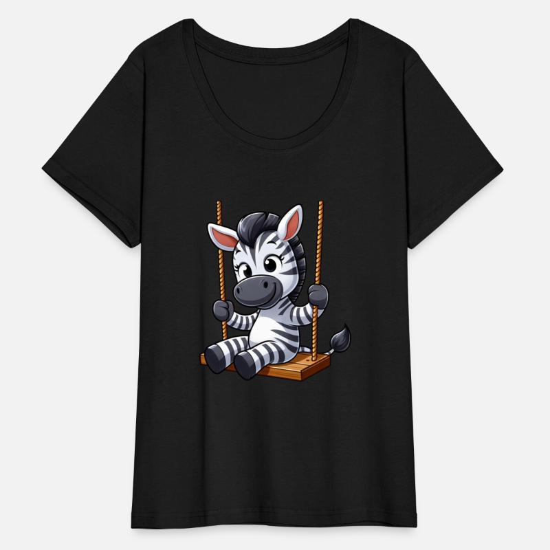 Cute zebra swing cartoon playground