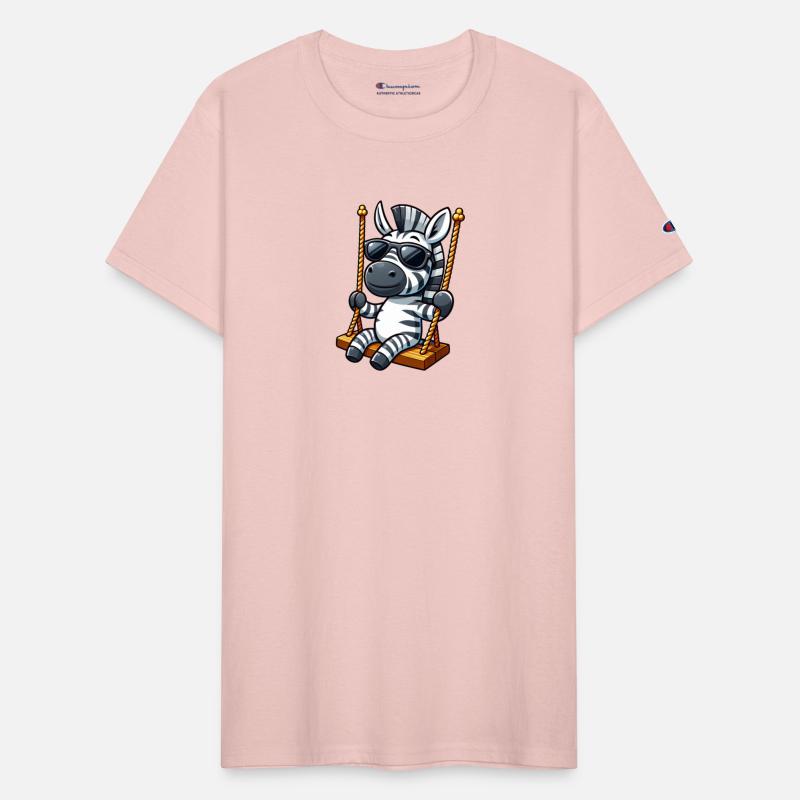 Cute zebra swing playground cartoon