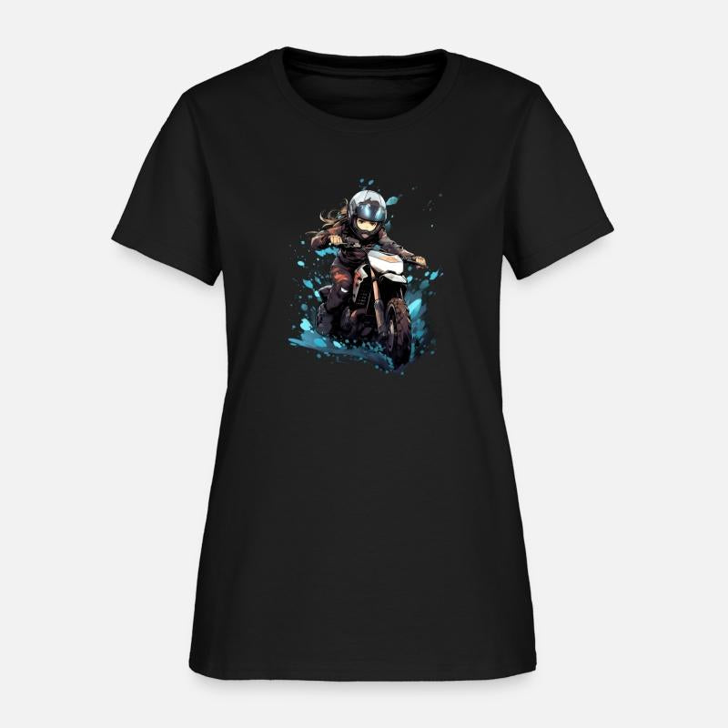 Dirt Bike Anime Girl Ice Racing Motorcycle Ice