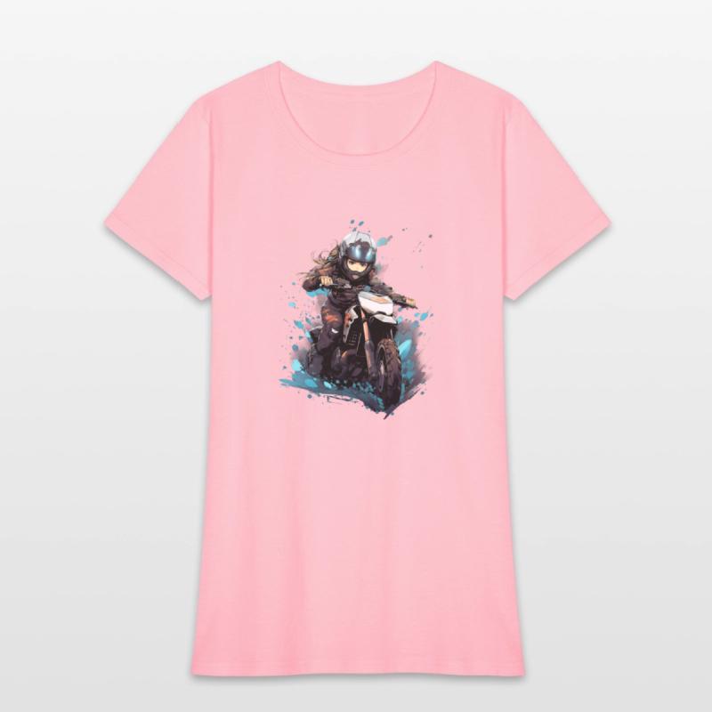 Dirt Bike Anime Girl Ice Racing Motorcycle Ice