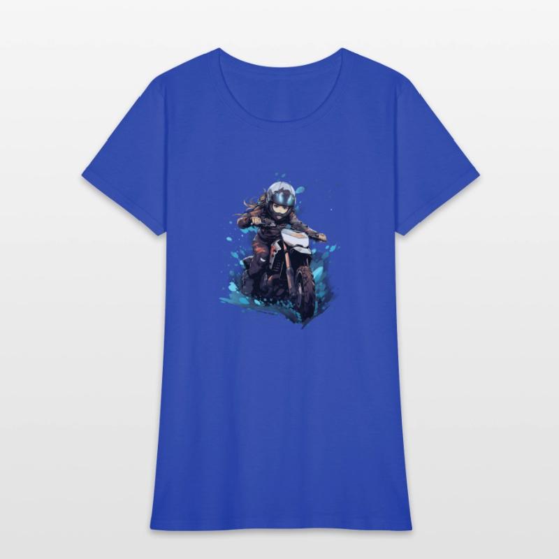 Dirt Bike Anime Girl Ice Racing Motorcycle Ice