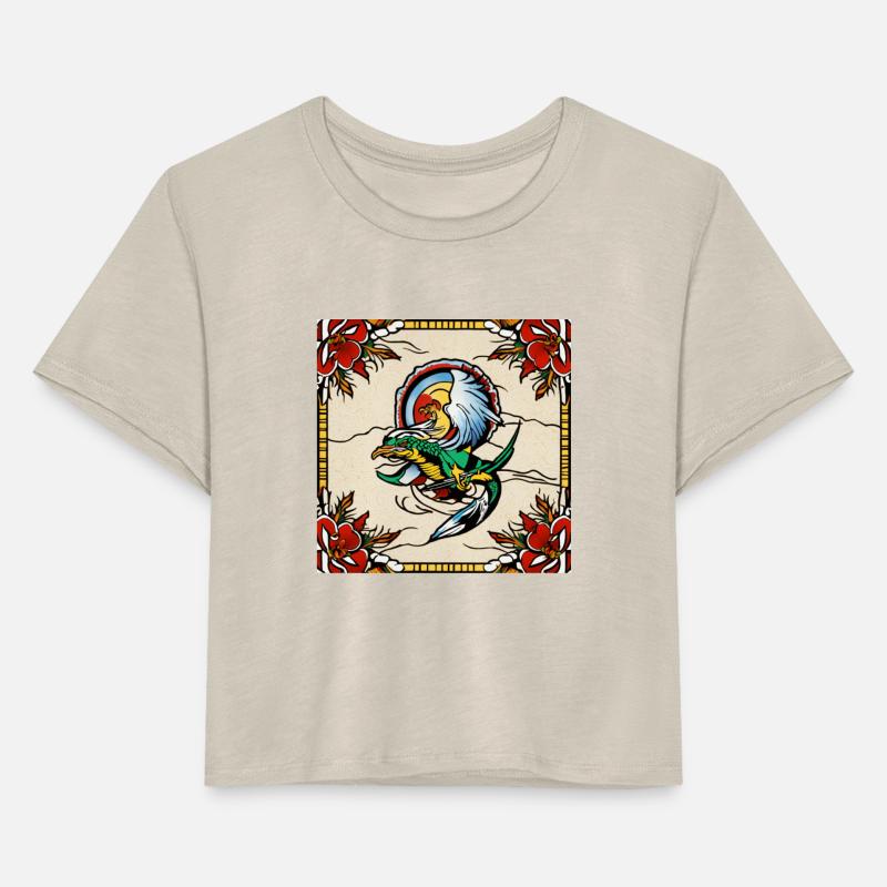 Dragonbird in Stained-Glass Garden"