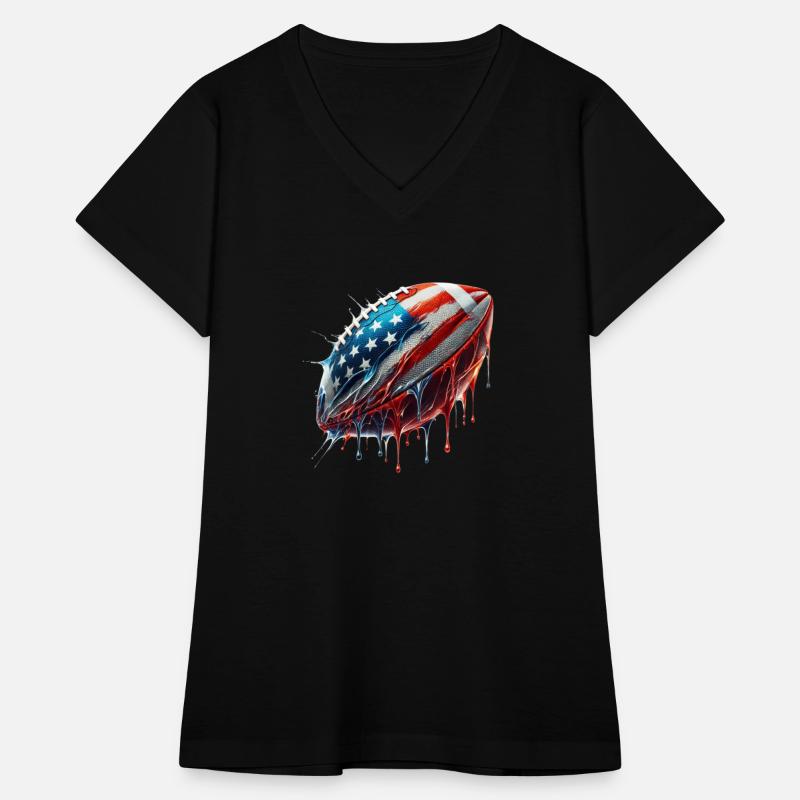 Dripping American Flag Football sports patriotism